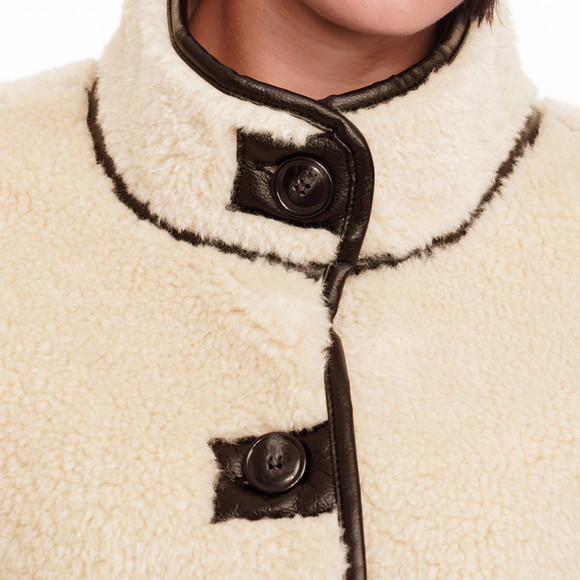 Dames teddy jas met knoopsluiting