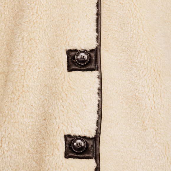 Dames teddy jas met knoopsluiting