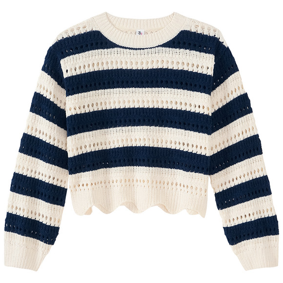 Mädchen Pullover mit Streifen
