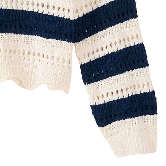 Mädchen Pullover mit Streifen