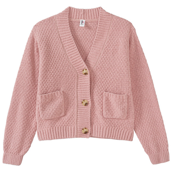 Mädchen Strickjacke mit gerippter Struktur