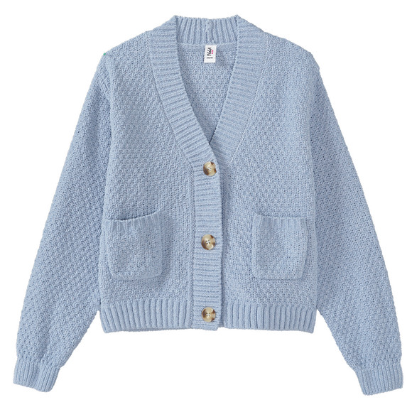 Strickjacke Mädchen Zara Strickjacke Hellblau ZARA Kurz-Cardigan S