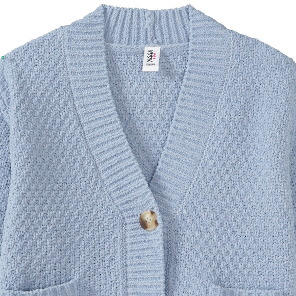 Mädchen Strickjacke mit gerippter Struktur