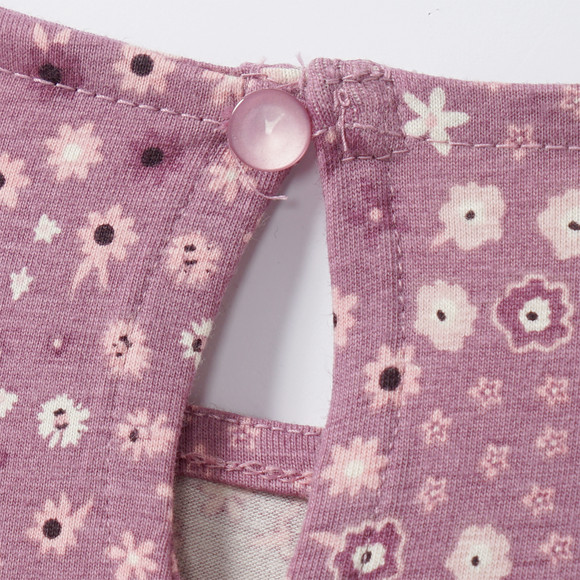 Meisjesjurk met bloemen all-over