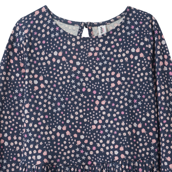 Meisjesjurk met bloemen all-over