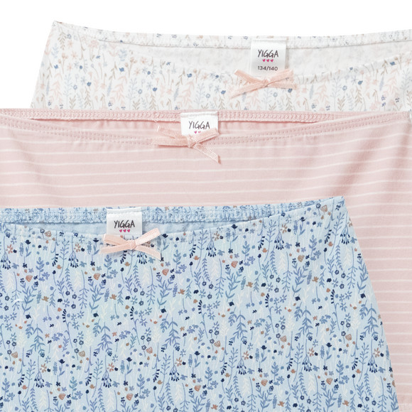 3 meisjes slips met biologisch katoen