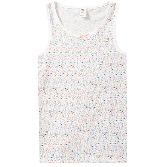 2 meisjesonderhemden met all-over print