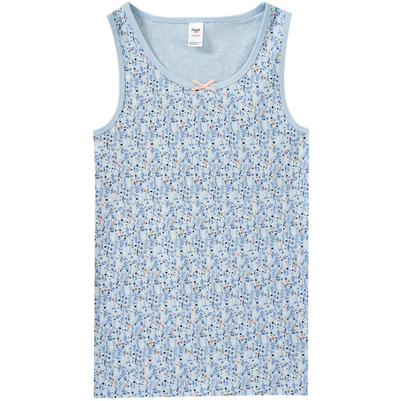 2 meisjesonderhemden met all-over print