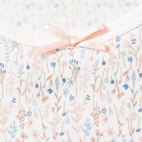 2 meisjesonderhemden met all-over print