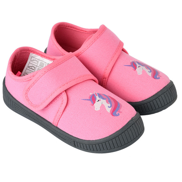 Meisjespantoffels met eenhoornmotief