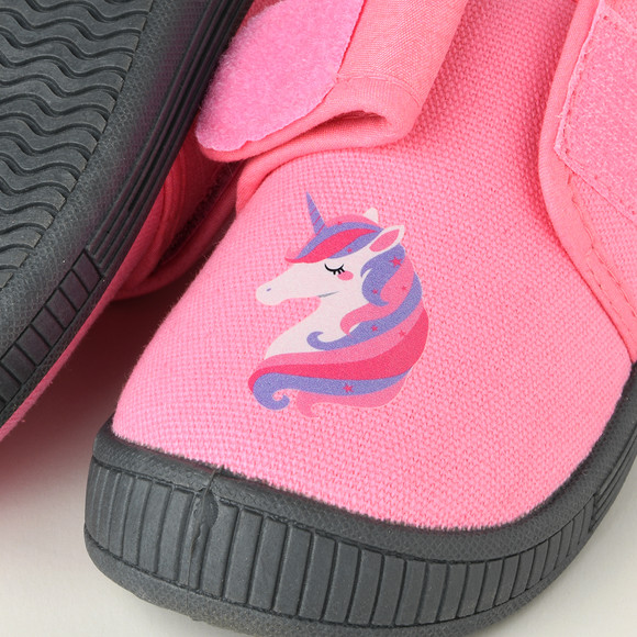 Meisjespantoffels met eenhoornmotief