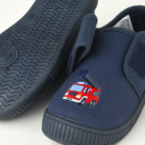 Pantoffels voor jongens met brandweermotief