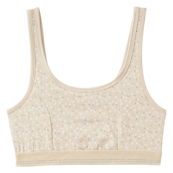 2 meisjesbustiers met all-over bloemenprint