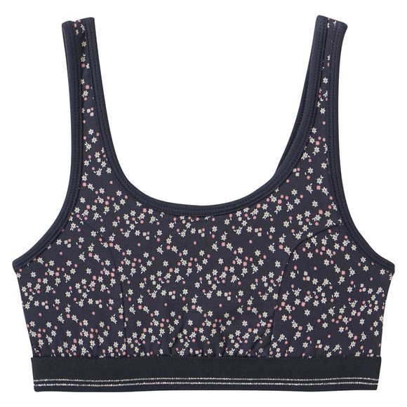 2 meisjesbustiers met all-over bloemenprint