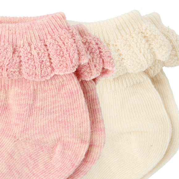 2 Paar Newborn Socken mit Rüschen