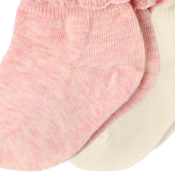 2 Paar Newborn Socken mit Rüschen