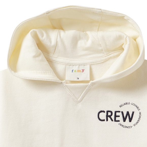 Baby hoodie met boodschapprint