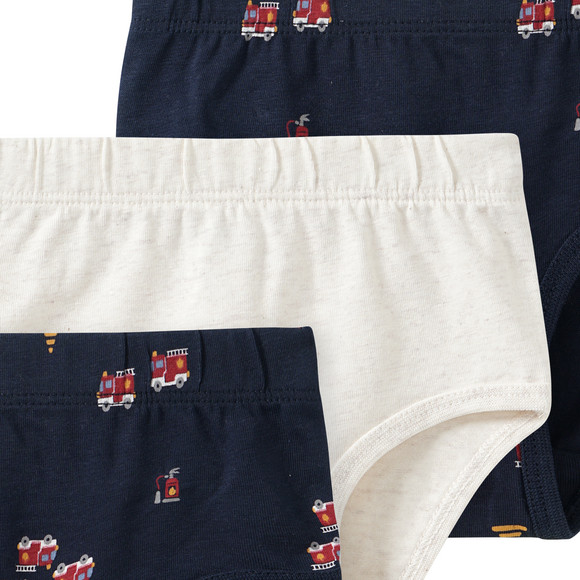 3 Baby Slips mit Feuerwehr-Motiven