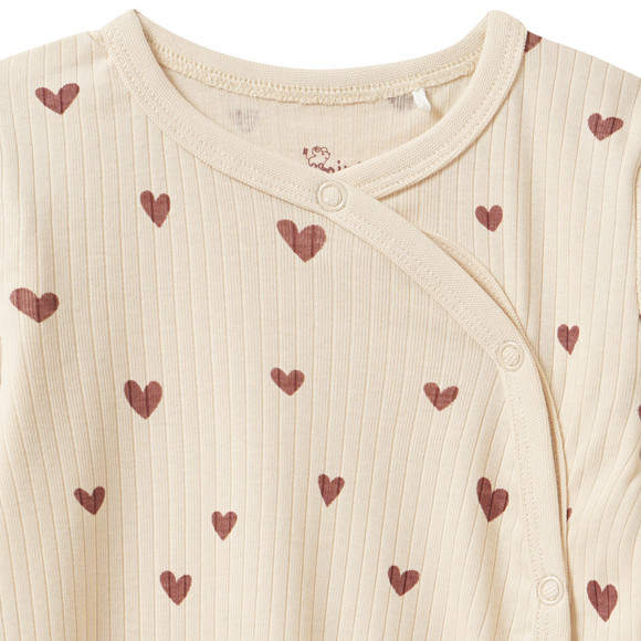 Newborn Schlafanzug mit Herz-Allover