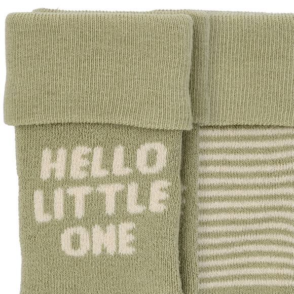 2 paar badstof sokken voor pasgeborenen