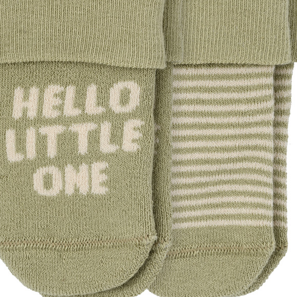 2 paar badstof sokken voor pasgeborenen