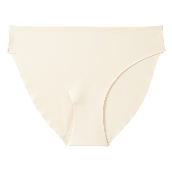 Naadloze damesslip van zachte microvezel crème
