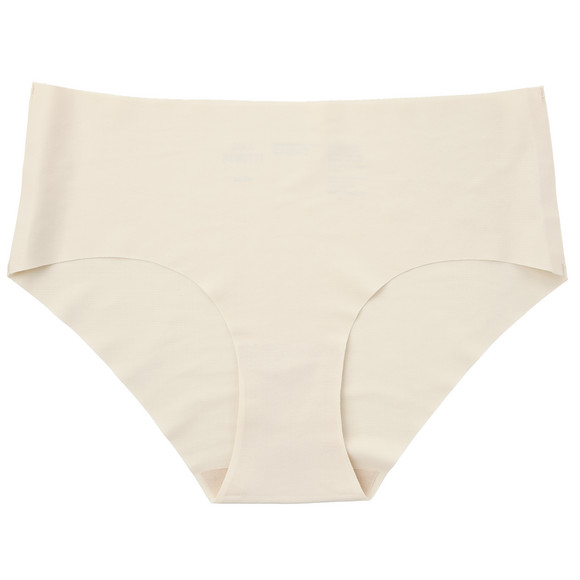 Naadloze damespanty van gladde microvezel crème