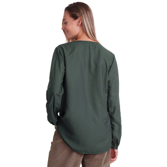 Damesblouse met omgeslagen mouwen