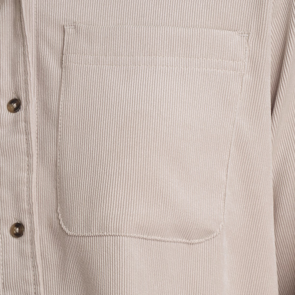 Damesblouse van corduroy met afgeronde zoom