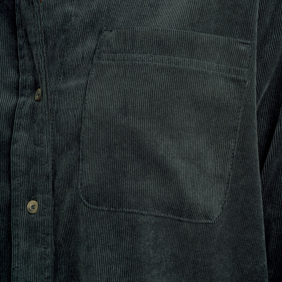 Damesblouse van corduroy met afgeronde zoom