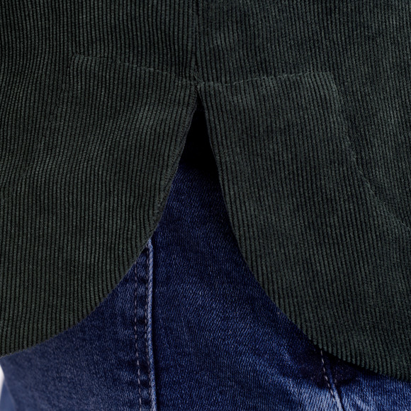 Damesblouse van corduroy met afgeronde zoom