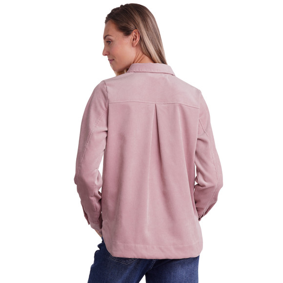 Damesblouse van corduroy met afgeronde zoom