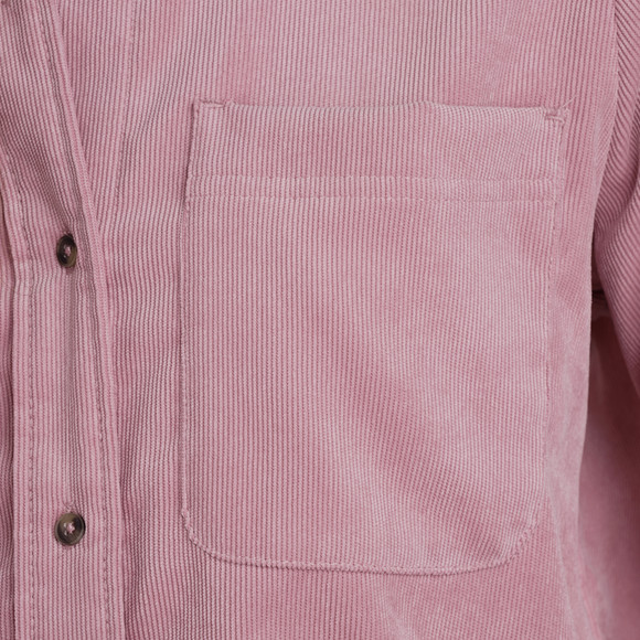 Damesblouse van corduroy met afgeronde zoom