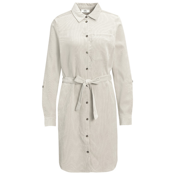 Damen Cord-Kleid mit Bindegürtel