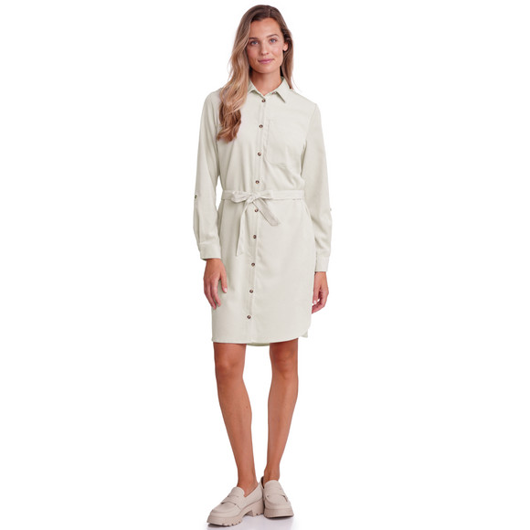 Damen Cord-Kleid mit Bindegürtel