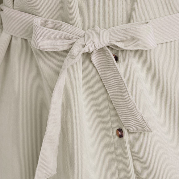 Damen Cord-Kleid mit Bindegürtel