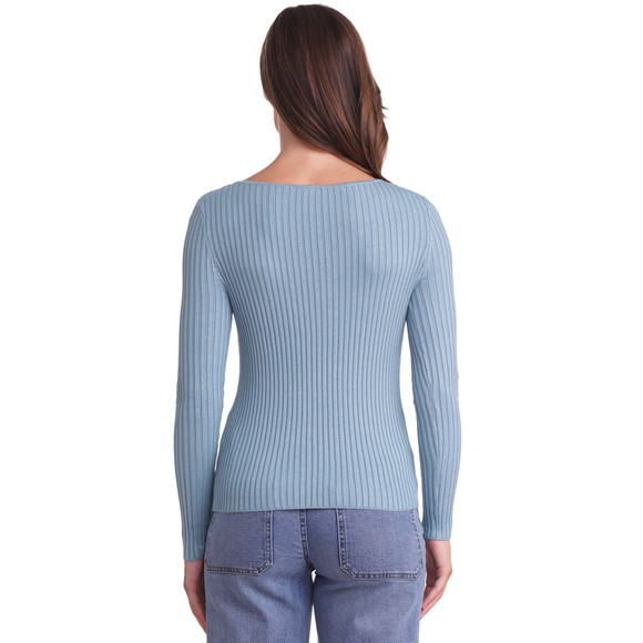 Damen Langarmshirt mit Rippstruktur