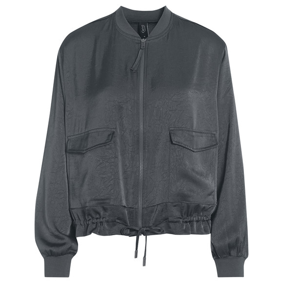 Damen Satinjacke mit Reißverschluss