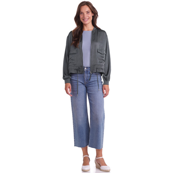 Damen Satinjacke mit Reißverschluss