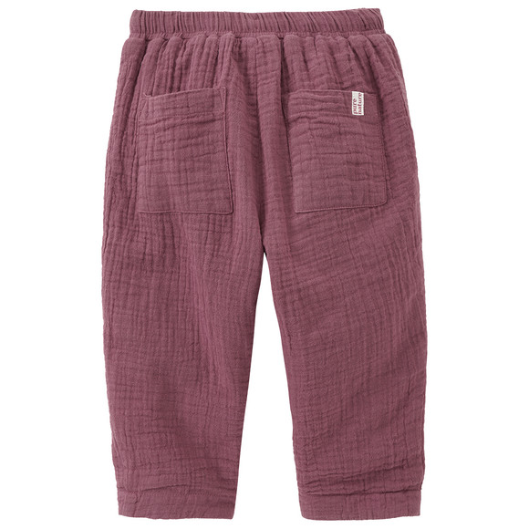 Baby mousseline broek met slip-on tailleband