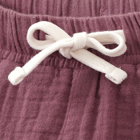 Baby mousseline broek met slip-on tailleband