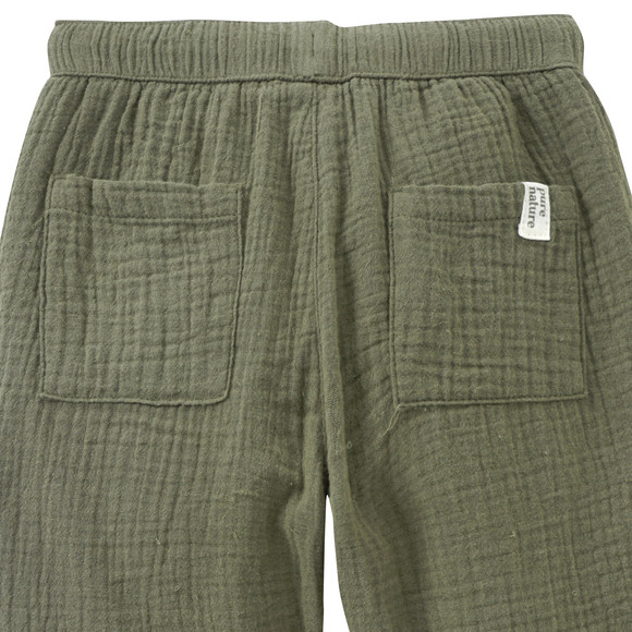 Baby mousseline broek met slip-on tailleband