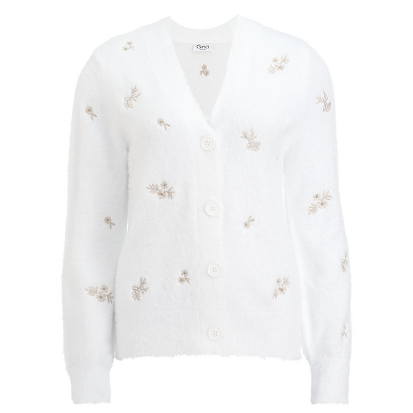 Damesvest met bloemenborduursel