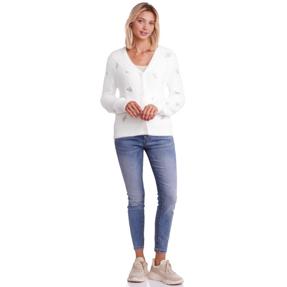 Damesvest met bloemenborduursel