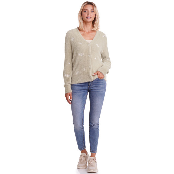 Damesvest met bloemenborduursel