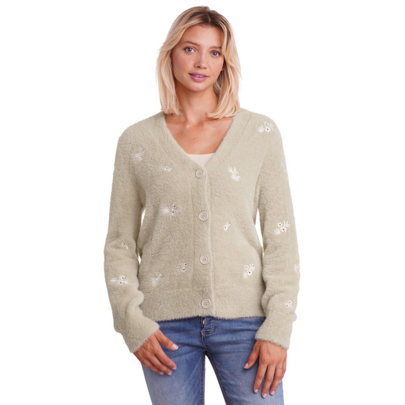 Damesvest met bloemenborduursel