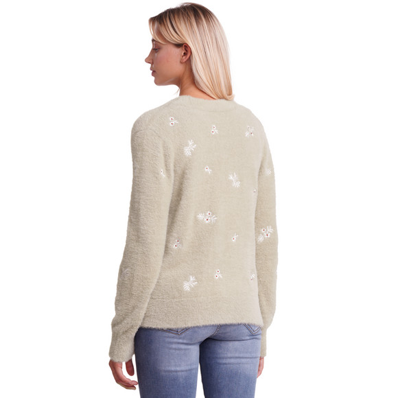 Damesvest met bloemenborduursel