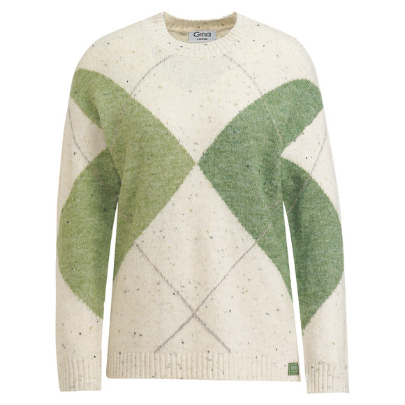 Damen Strickpullover mit Rautenmuster