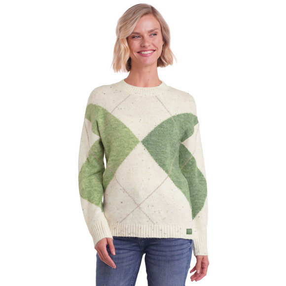 Damen Strickpullover mit Rautenmuster