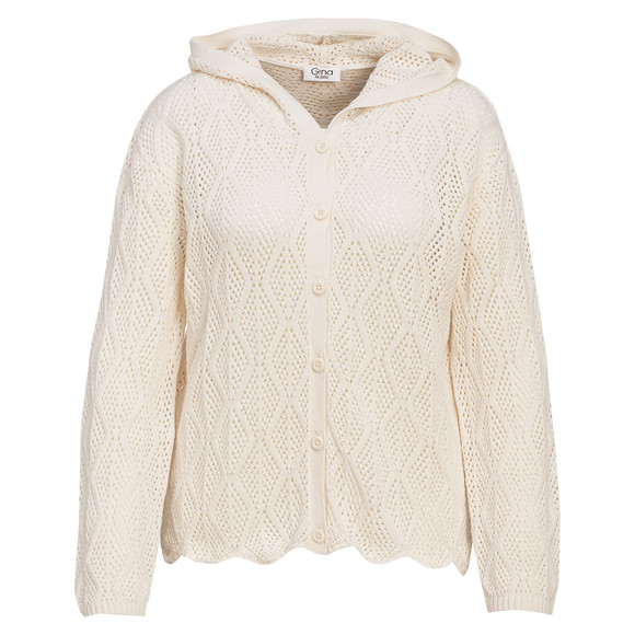 Damen Strickjacke mit Kapuze